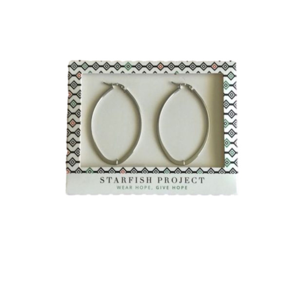 Starfish Project Jewelry - 𝅺starfish Project Stainless Steel Oval Hoops